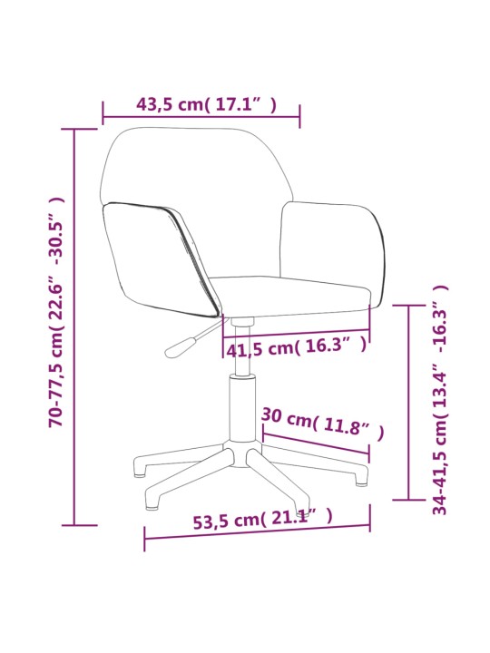 Otočné jídelní židle 2 ks krémové textil