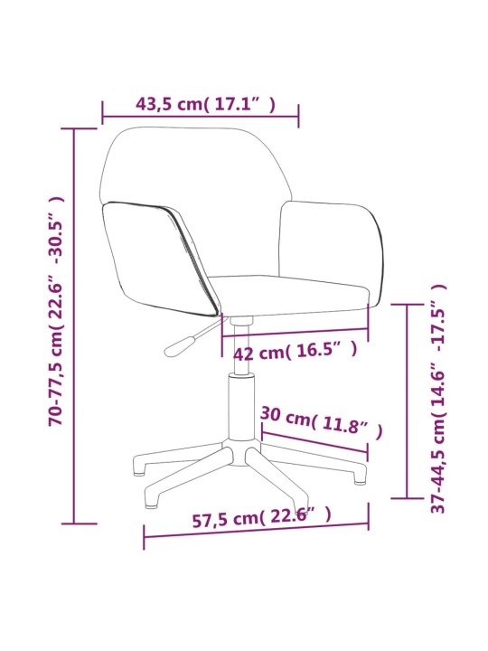 Otočné jídelní židle 2 ks černé textil