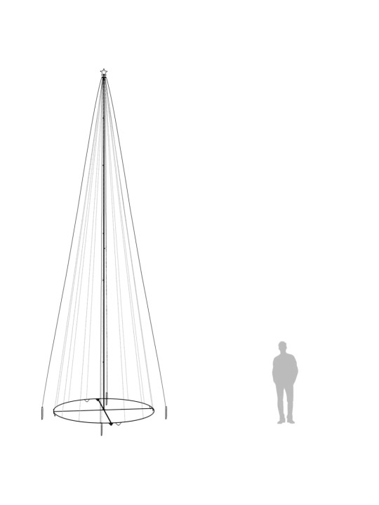 Vánoční stromek kužel 1 134 modrých LED diod 230 x 800 cm