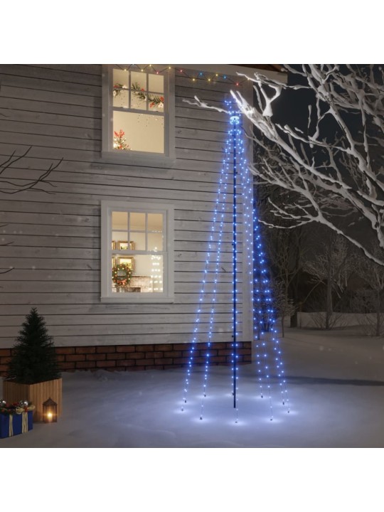 Vánoční strom s hrotem 310 modrých LED diod 300 cm