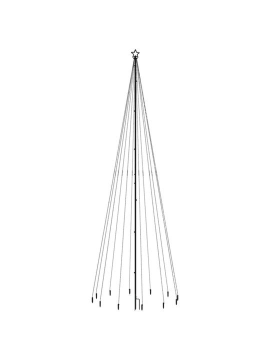 Vánoční strom s hrotem 732 barevných LED diod 500 cm