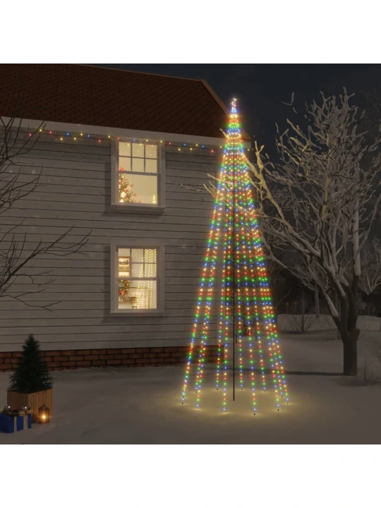 Vánoční strom s hrotem 732 barevných LED diod 500 cm