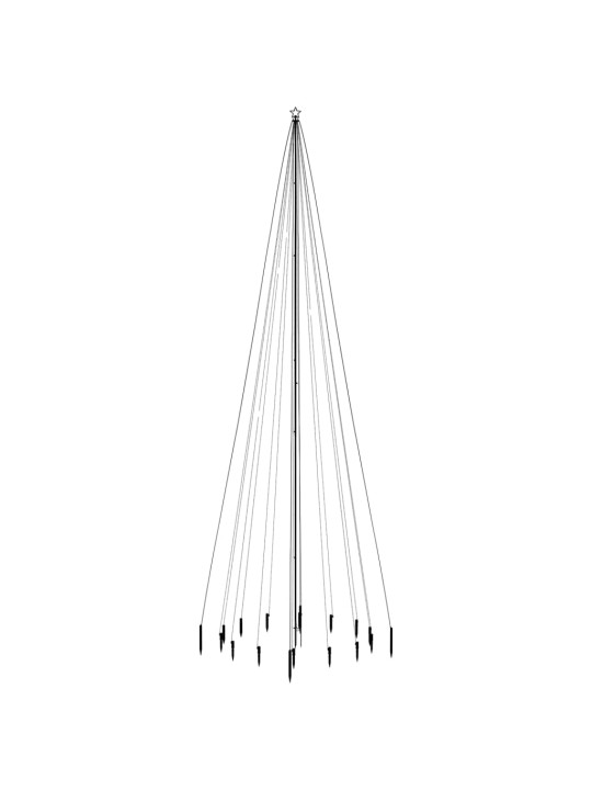 Vánoční strom s hrotem 1 134 barevných LED diod 800 cm
