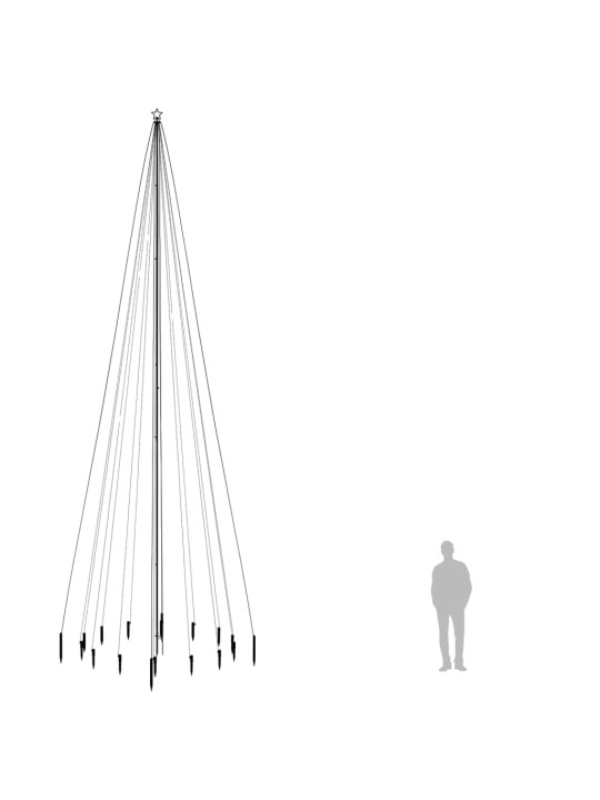 Vánoční strom s hrotem 1 134 barevných LED diod 800 cm