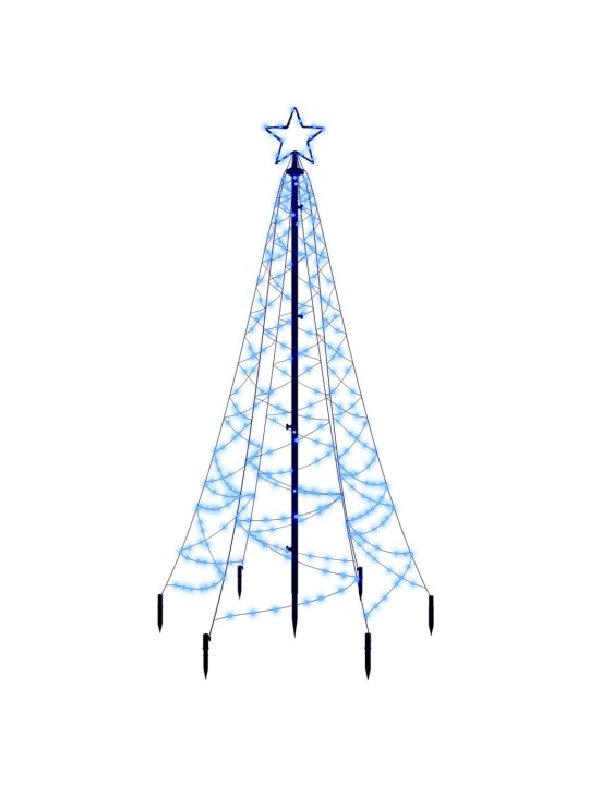 Vánoční strom s hrotem 200 modrých LED diod 180 cm