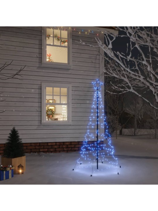 Vánoční strom s hrotem 200 modrých LED diod 180 cm