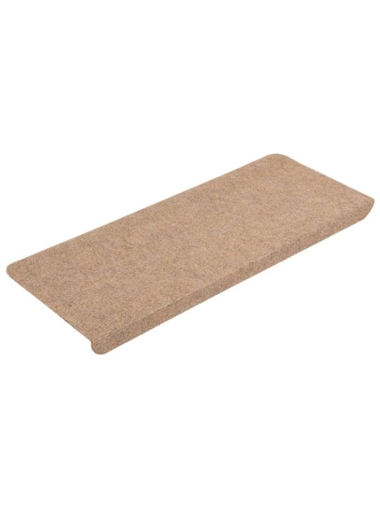 Samolepicí nášlapy na schody 15 ks 65x24,5x3,5 cm béžové