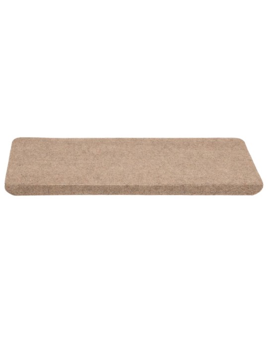 Samolepicí nášlapy na schody 15 ks 65x24,5x3,5 cm béžové
