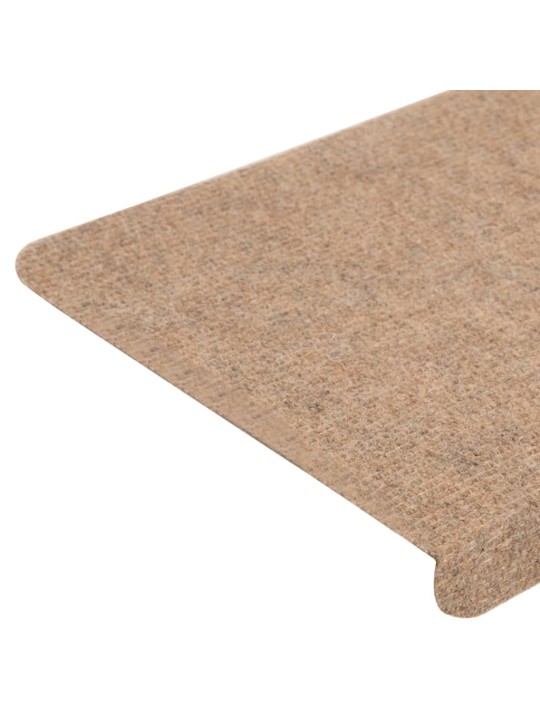 Samolepicí nášlapy na schody 15 ks 65x24,5x3,5 cm béžové