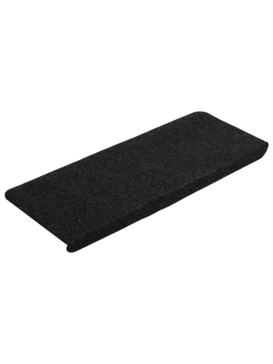 Samolepicí nášlapy na schody 15 ks 65x24,5x3,5 cm černé