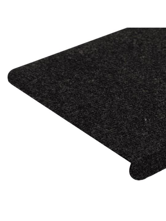 Samolepicí nášlapy na schody 15 ks 65x24,5x3,5 cm černé