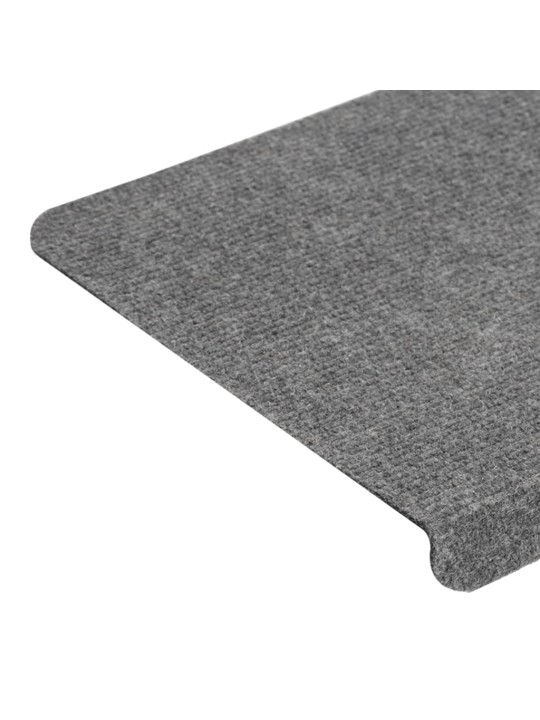 Samolepicí nášlapy na schody 15 ks 65x24,5x3,5 cm šedé