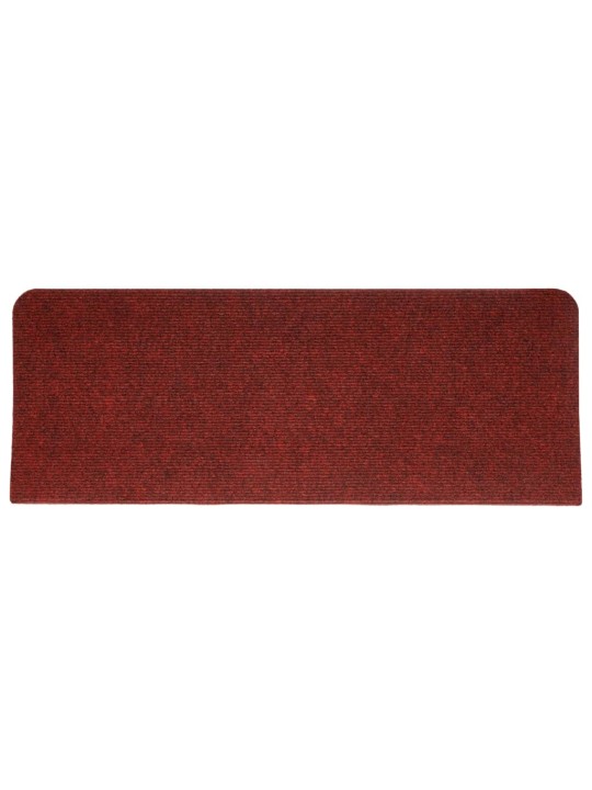 Samolepicí nášlapy na schody 15 ks 65x24,5x3,5 cm červené