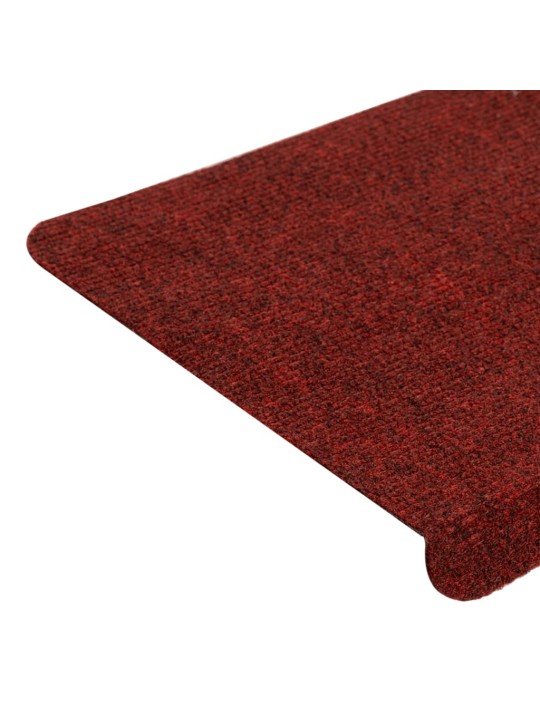 Samolepicí nášlapy na schody 15 ks 65x24,5x3,5 cm červené