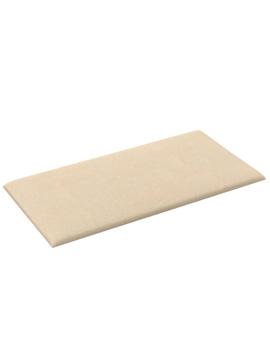 Nástěnné panely 12 ks krémové 30 x 15 cm textil 0,54 m²