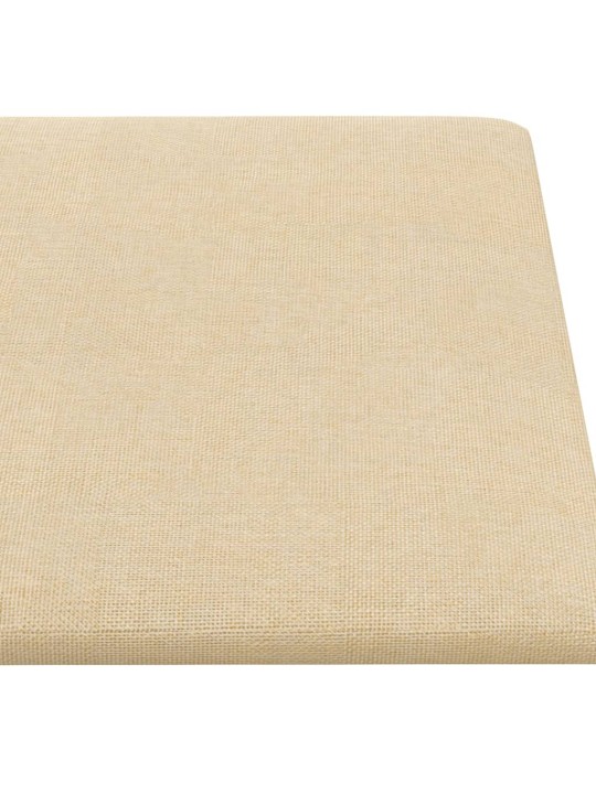 Nástěnné panely 12 ks krémové 30 x 15 cm textil 0,54 m²