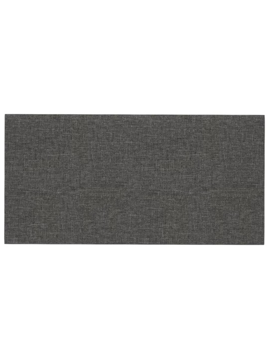 Nástěnné panely 12 ks tmavě šedé 30 x 15 cm textil 0,54 m²