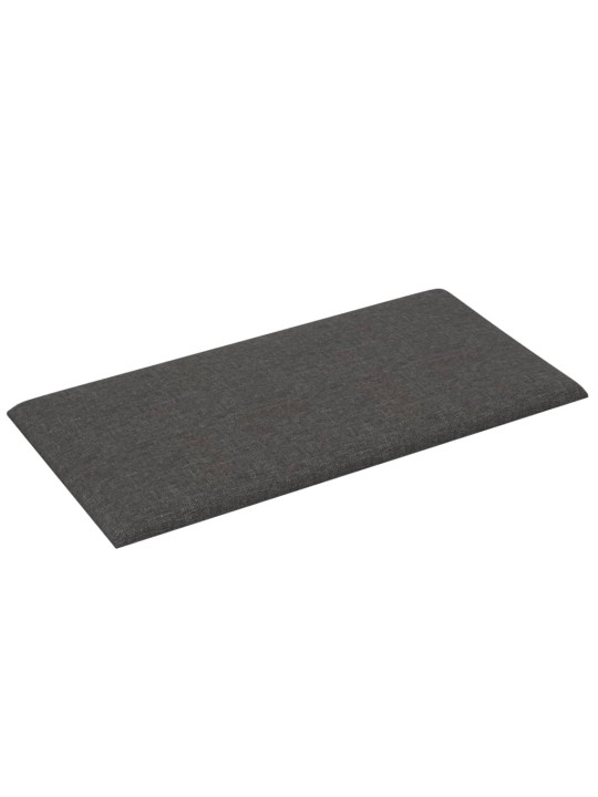 Nástěnné panely 12 ks tmavě šedé 30 x 15 cm textil 0,54 m²