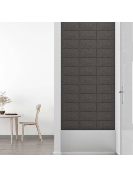 Nástěnné panely 12 ks tmavě šedé 30 x 15 cm textil 0,54 m²