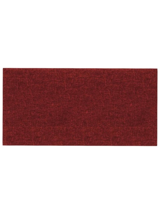 Nástěnné panely 12 ks vínové 30 x 15 cm textil 0,54 m²