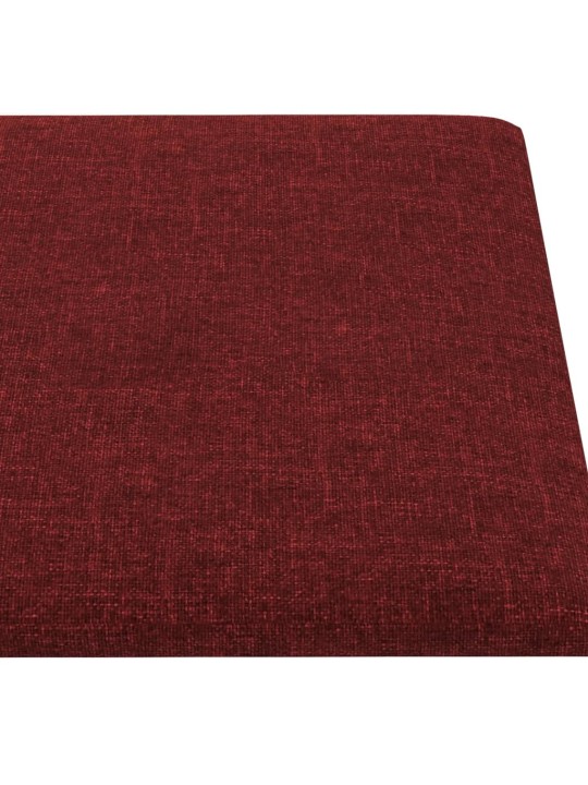 Nástěnné panely 12 ks vínové 30 x 15 cm textil 0,54 m²
