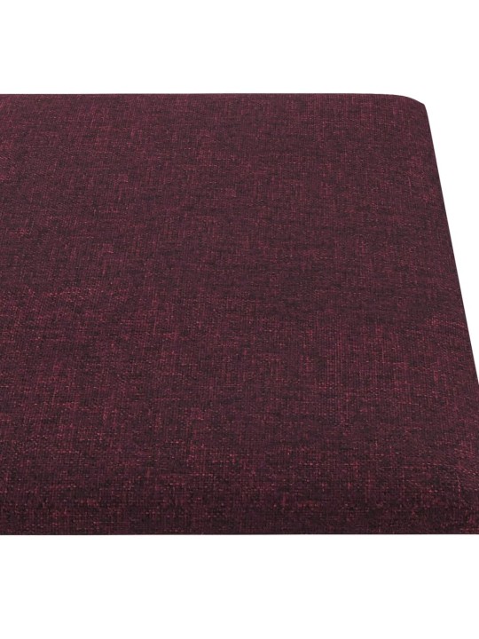 Nástěnné panely 12 ks fialové 30 x 15 cm textil 0,54 m²