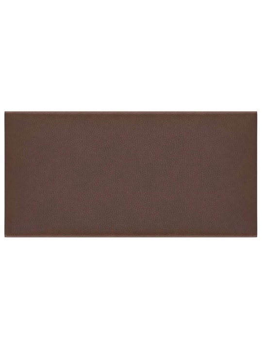 Nástěnné panely 12 ks hnědé 30 x 15 cm umělá kůže 0,54 m²