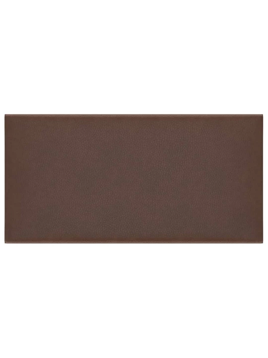 Nástěnné panely 12 ks hnědé 30 x 15 cm umělá kůže 0,54 m²