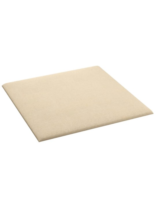 Nástěnné panely 12 ks krémové 30 x 30 cm textil 1,08 m²