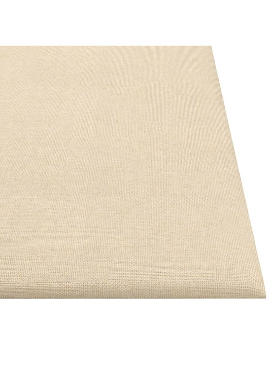Nástěnné panely 12 ks krémové 30 x 30 cm textil 1,08 m²
