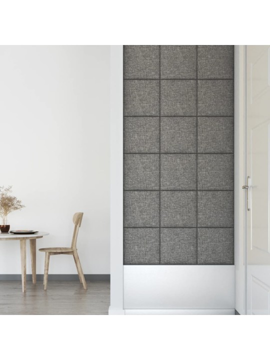 Nástěnné panely 12 ks světle šedé 30 x 30 cm textil 1,08 m²