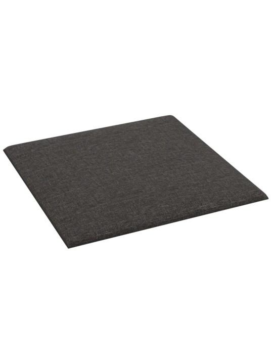 Nástěnné panely 12 ks tmavě šedé 30 x 30 cm textil 1,08 m²