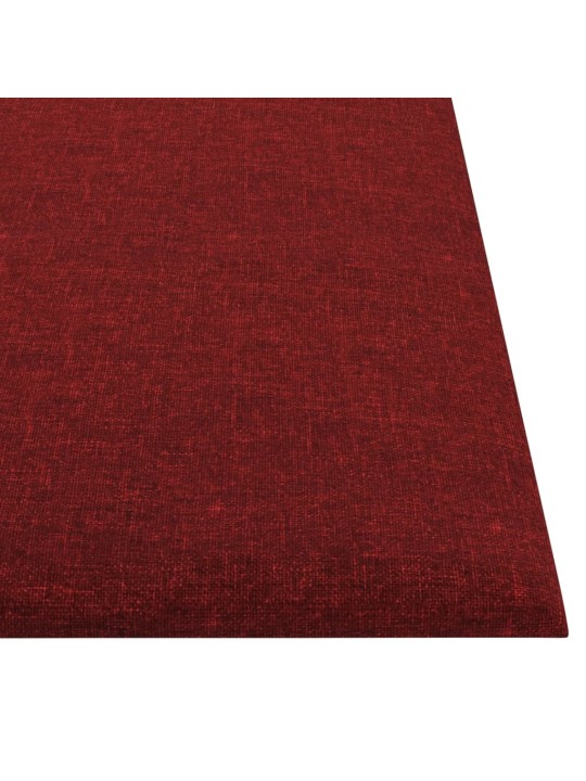 Nástěnné panely 12 ks vínové 30 x 30 cm textil 1,08 m²