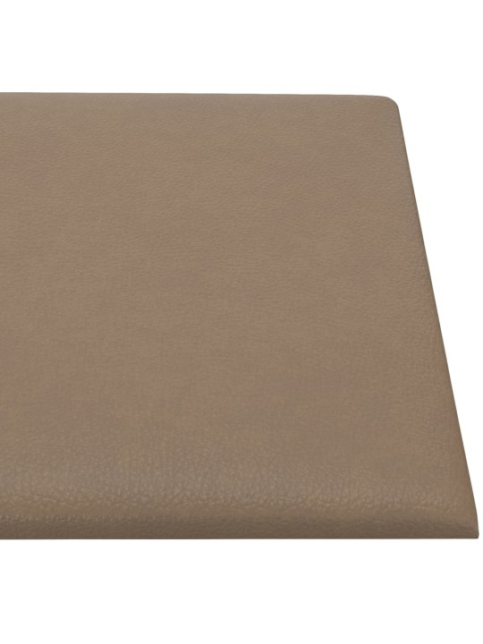 Nástěnné panely 12 ks cappuccino 30 x 30 cm umělá kůže 1,08 m²