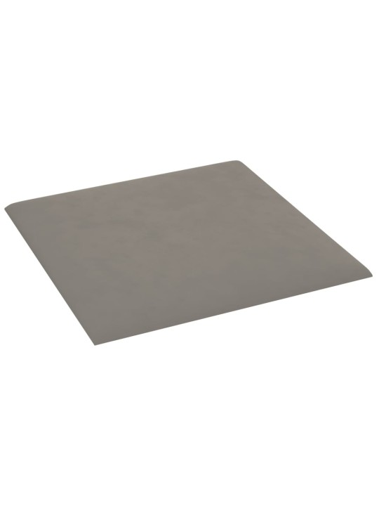 Nástěnné panely 12 ks světle šedé 30 x 30 cm samet 1,08 m²
