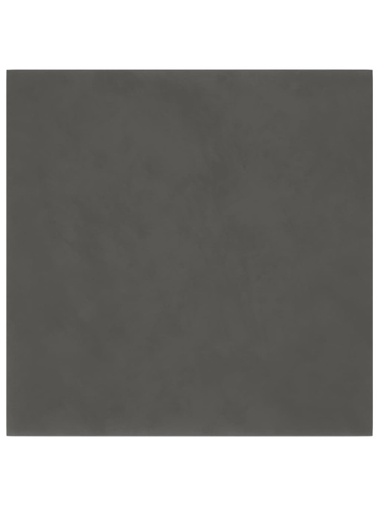 Nástěnné panely 12 ks tmavě šedé 30 x 30 cm samet 1,08 m²