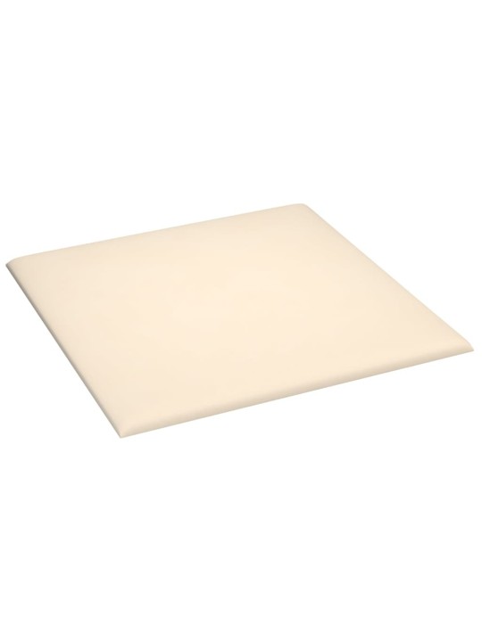 Nástěnné panely 12 ks krémové 30 x 30 cm samet 1,08 m²