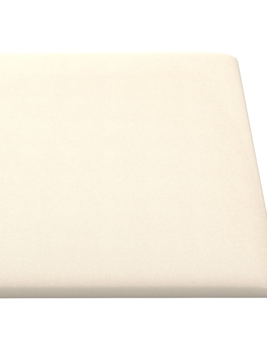 Nástěnné panely 12 ks krémové 30 x 30 cm samet 1,08 m²