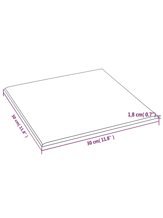 Nástěnné panely 12 ks krémové 30 x 30 cm samet 1,08 m²
