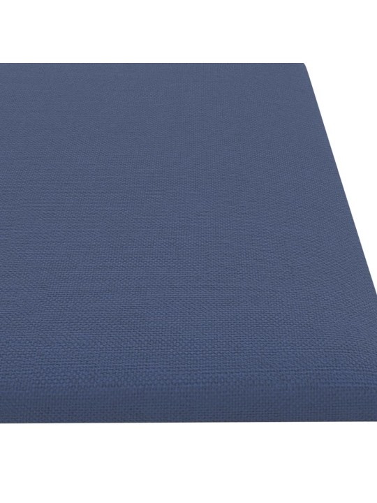 Nástěnné panely 12 ks modré 60 x 15 cm textil 1,08 m²