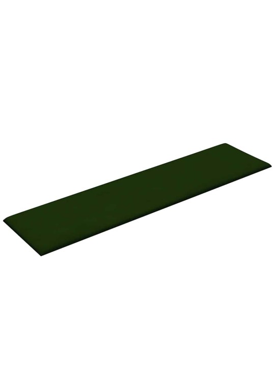 Nástěnné panely 12 ks tmavě zelené 60 x 15 cm samet 1,08 m²