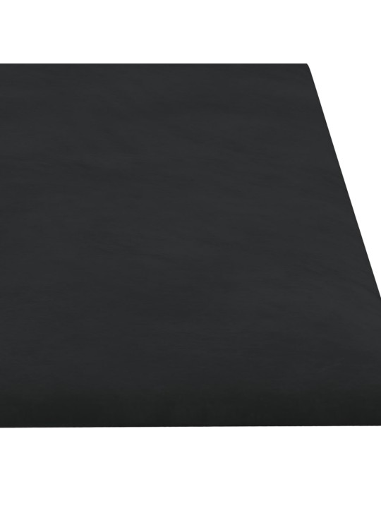 Nástěnné panely 12 ks černé 60 x 15 cm samet 1,08 m²