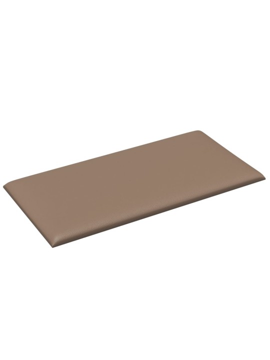 Nástěnné panely 12 ks cappuccino 60 x 30 cm umělá kůže 2,16 m²