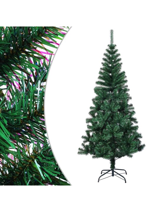 Umělý vánoční stromek s duhovým jehličím zelený 210 cm PVC