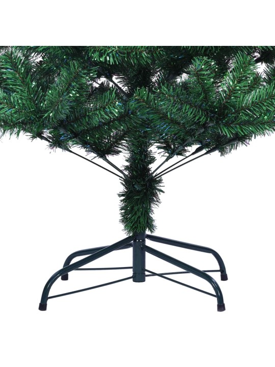 Umělý vánoční stromek s duhovým jehličím zelený 210 cm PVC