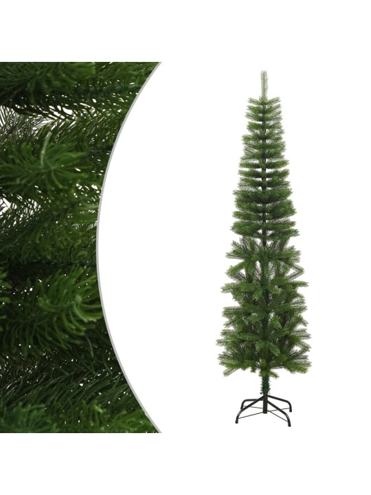 Umělý úzký vánoční stromek se stojanem 210 cm PE