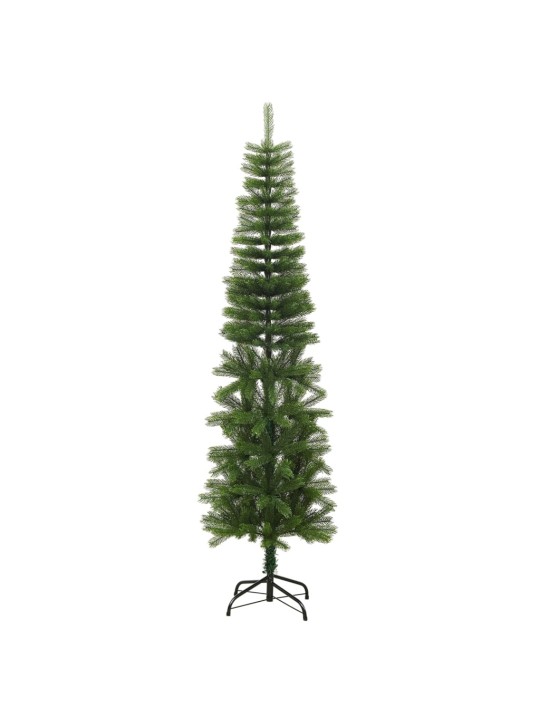 Umělý úzký vánoční stromek se stojanem 210 cm PE