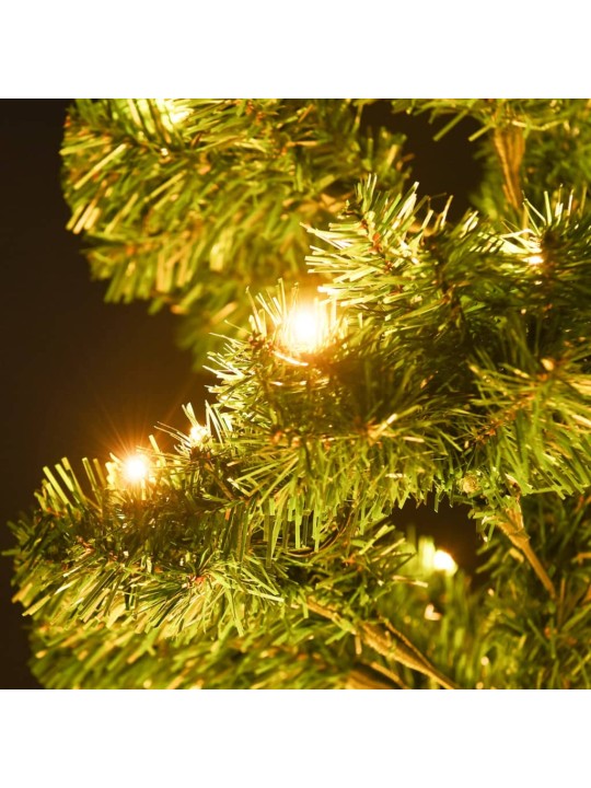 Spirálový vánoční stromek s LED a stojanem zelený 150 cm PVC