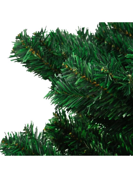 Spirálový vánoční stromek s LED a stojanem zelený 150 cm PVC