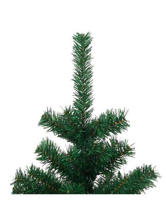 Spirálový vánoční stromek s LED a stojanem zelený 150 cm PVC